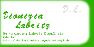dionizia labritz business card